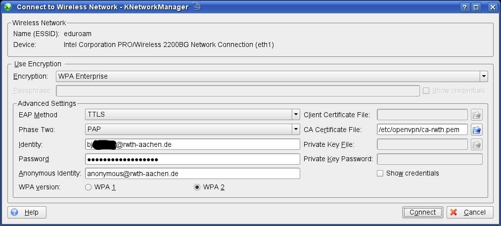 [OpenSUSE 10.3 KNetworkManager screenshot (en)]